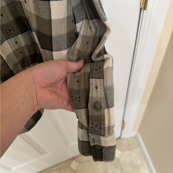 Frye Checkered Shirt Jacket in Black, Gray, and Cream - Picture 9 of 9